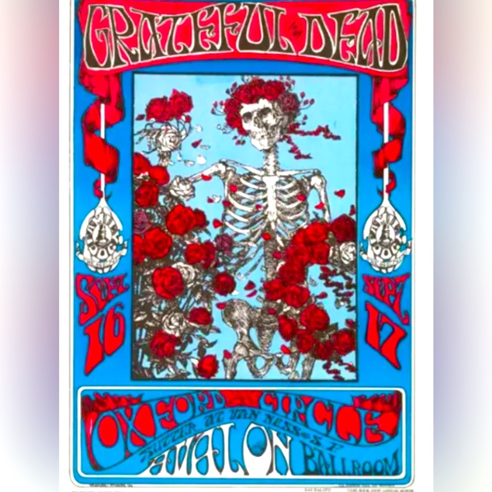 Grateful Dead Avalon reproduction concert poster 11 X 17